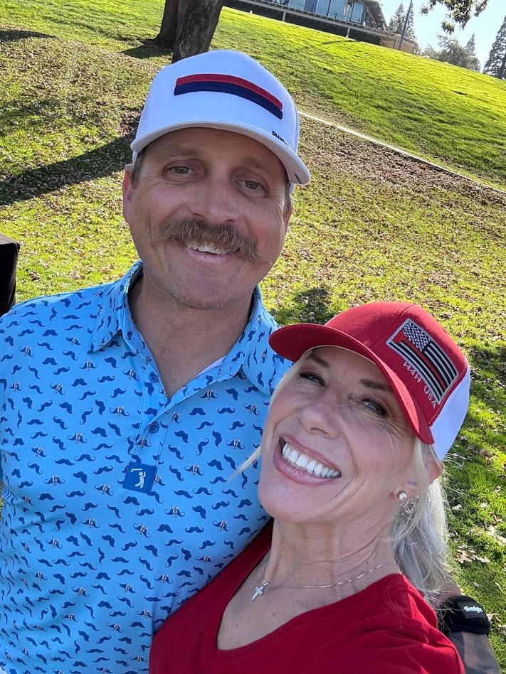 Couple at Movember golf event