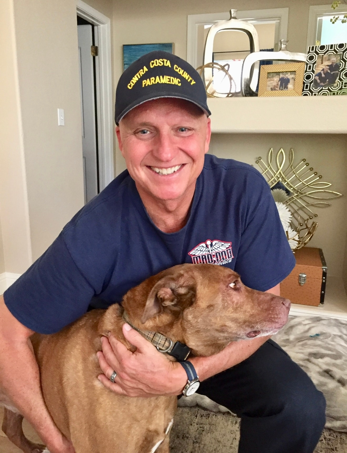 A firefighter in a quiet reflective moment — the invisible weight of service
